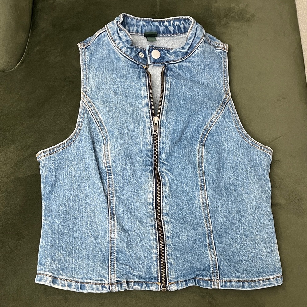 Wild Fable Blue Denim Vest